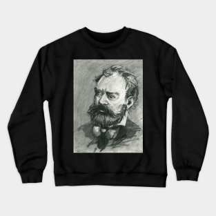 Antonín Dvořák - charcoal portrait Crewneck Sweatshirt